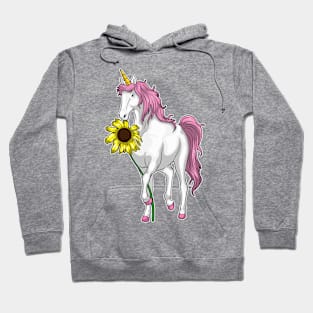 Unicorn Sunflower Flower Hoodie